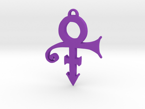 Prince Love Symbol Pendant (Small) in Purple Processed Versatile Plastic