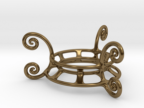 Ornament Egg Stand in Polished Bronze