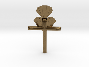 Cross Pendent in Natural Bronze