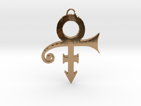 Prince Love Symbol Pendant in Polished Brass