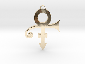Prince Love Symbol Pendant in 14k Gold Plated Brass