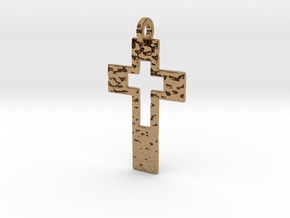 Cross Cutout in Polished Brass