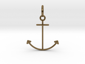 Anchor Pendant in Natural Bronze