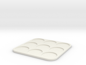 105 mm movement tray w/ 31 mm holes. in White Natural Versatile Plastic