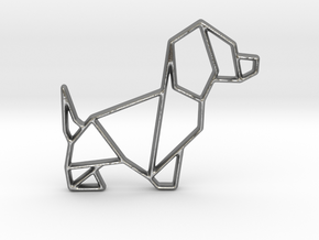 Origami Dog No.2 in Natural Silver