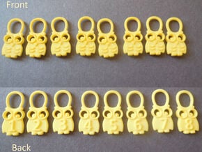 Hedwig - Stitch Markers for Knitting in Yellow Processed Versatile Plastic