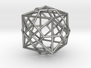 0493 Truncated Octahedron + Dual in Natural Silver
