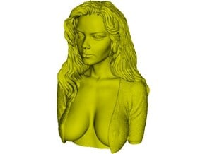 1/9 scale sexy top model bust in Tan Fine Detail Plastic