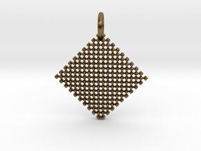 Squares Pendant in Natural Bronze