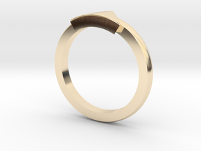 Triangle Mid Finger Ring in 14K Yellow Gold