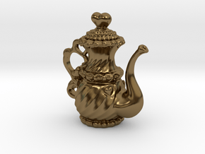 Heart_O_Teapot Pendant in Polished Bronze