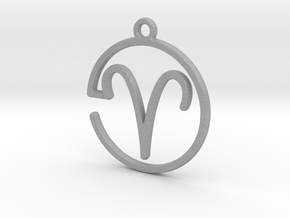 Aries Zodiac Pendant in Aluminum