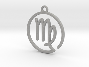 Virgo Zodiac Pendant in Aluminum