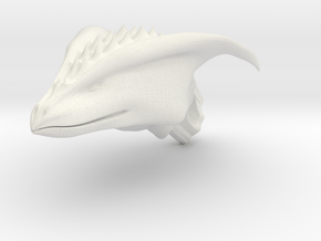 Dragon Head pendant in White Natural Versatile Plastic