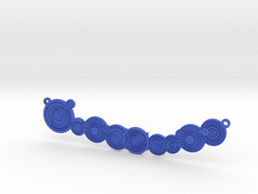 Don't Blink - Embossed Necklace pendant in Blue Processed Versatile Plastic