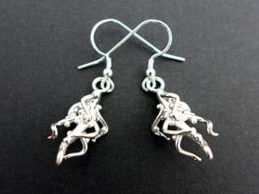 Nodulated Root Earrings - Science Jewelry in Polished Silver