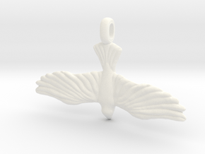 DOVE Symbol Jewelry Pendant in White Processed Versatile Plastic