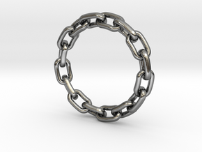 Chain Ring 25mm in Polished Silver