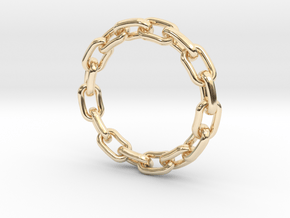Chain Ring 25mm in 14K Yellow Gold