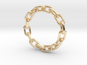 Chain Ring 25mm in 14k Gold Plated Brass