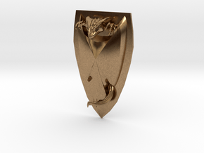 Dragon Badge in Natural Brass