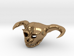 Demon Skull in Natural Brass