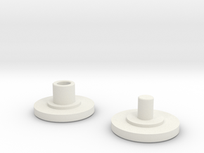 Button for 8x22x7mm Bearings in White Natural Versatile Plastic