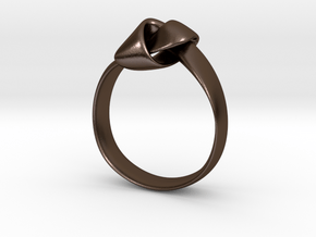 Knot Ring - Size 8 in Polished Bronze Steel