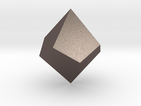 Square Trapezohedron in Polished Bronzed Silver Steel