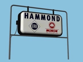 Monon Station Signs - HO, Four Pack in Smooth Fine Detail Plastic