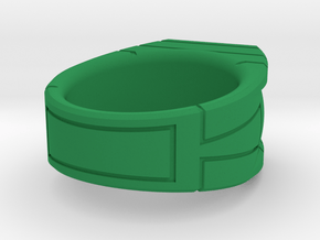Size 10 Green Lantern Ring in Green Processed Versatile Plastic