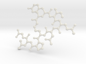Oxytocin (2D model) in White Natural Versatile Plastic