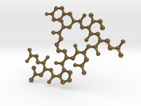 Oxytocin (2D model) in Polished Bronze