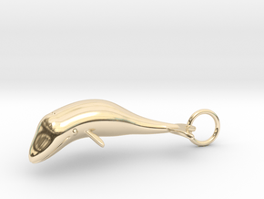 Whale in 14k Gold Plated Brass