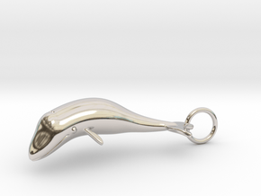 Whale in Rhodium Plated Brass