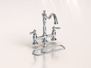 Miniature Doll House Kitchen Faucet B, 1:12 in Smoothest Fine Detail Plastic