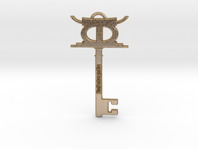 kujichagulia key pendant in Polished Gold Steel