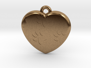 Pawprints On My Heart Pendant in Natural Brass