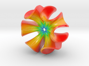 Wrapped Ruffle Color Sculpture in Glossy Full Color Sandstone