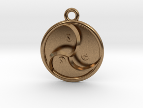 Trinfinity Pendant 1" in Natural Brass