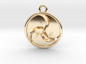 Trinfinity Pendant 1" in 14K Yellow Gold