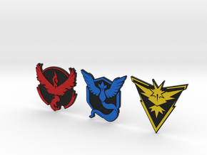 Pokemon Go - All Team Badges 2 in Full Color Sandstone
