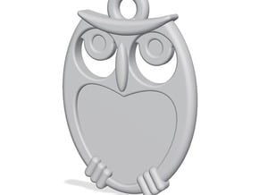 small owl pendant in Tan Fine Detail Plastic