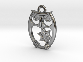 Starry Owl in Polished Silver