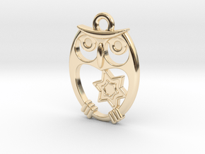 Starry Owl in 14k Gold Plated Brass