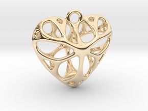 Heart Pendant  in 14k Gold Plated Brass