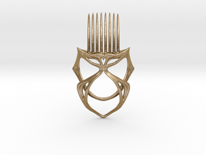 Hair Comb in Polished Gold Steel