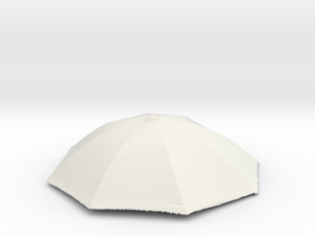 1/18 Realistic Umbrella Top for Auto Diorama in White Natural Versatile Plastic