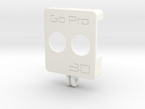 3D rig front for GoPro Hero 4 (1 of 2) in White Processed Versatile Plastic