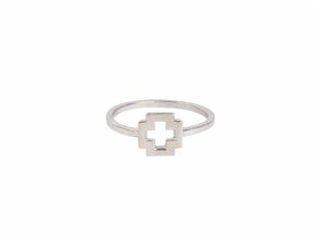 Dainty Plus Ring in Polished Silver
